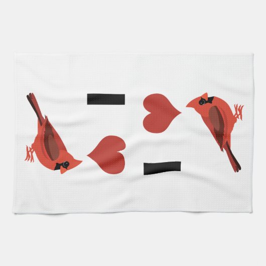 I LIEBE KARDINAL GESCHIRRTUCH (Horizontal)