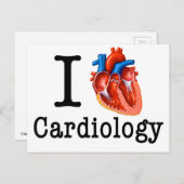 I Liebe Kardiologie Postkarte (Vorne/Hinten)