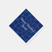 I Liebe Kariert Blue Serviette (Ecke)