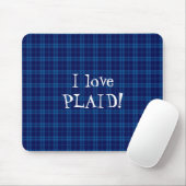 I Liebe Kariert - Royal Blue Mousepad (Mit Mouse)