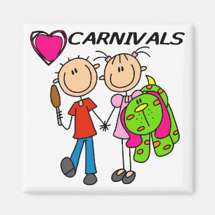 I Liebe-Karnevals-T-Shirts und Geschenke Magnet