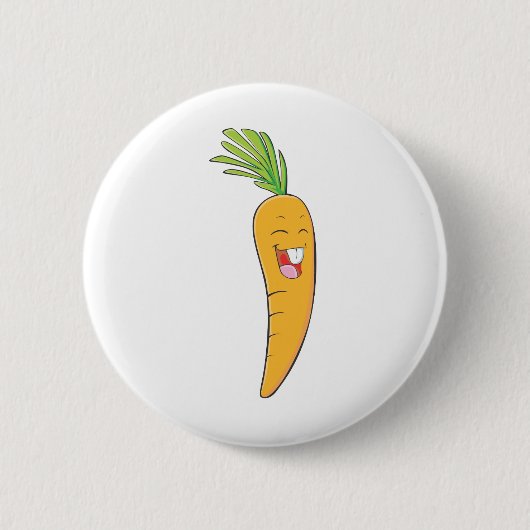 I Liebe-Karotte - lächelnde Karotte Button (Vorderseite)