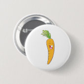 I Liebe-Karotte - lächelnde Karotte Button (Vorne & Hinten)