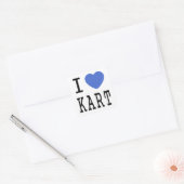 I Liebe KART Quadratischer Aufkleber (Umschlag)