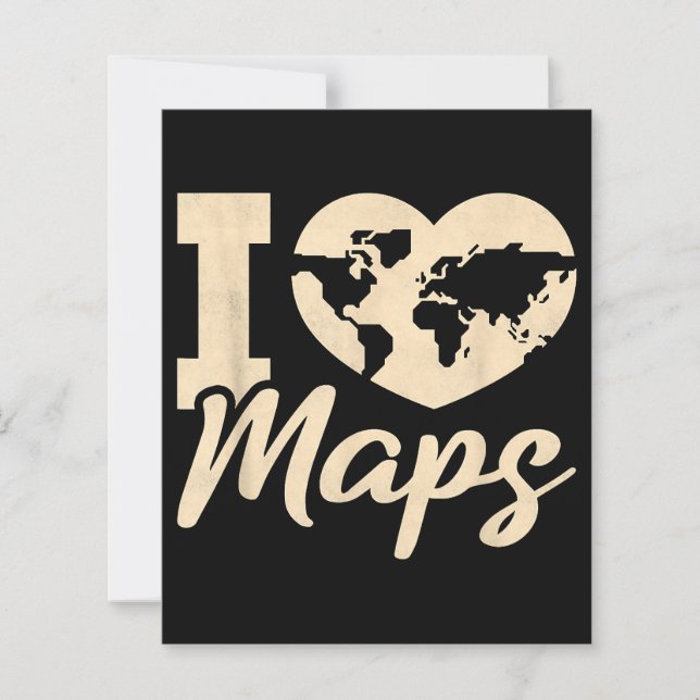 I Liebe Karten, Geografie (Vorderseite)
