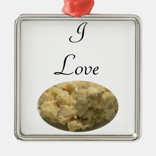 I Liebe-Kartoffel-Salat Ornament Aus Metall (Vorne)