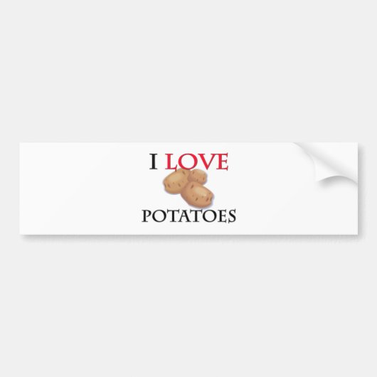 I Liebe-Kartoffeln Autoaufkleber (Vorne)