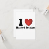 I Liebe Kartoffeln Kartoffeln Erntedank Abendessen Karte (Vorderseite/Rückseite Beispiel)