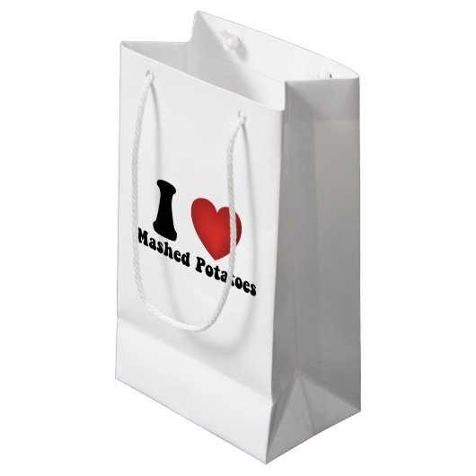 I Liebe Kartoffeln Kartoffeln Erntedank Abendessen Kleine Geschenktüte (Vorderseite Schrägansicht)