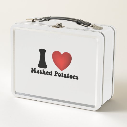 I Liebe Kartoffeln Kartoffeln Erntedank Abendessen Metall Brotdose (Vorderseite)