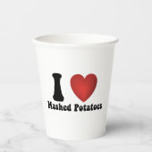 I Liebe Kartoffeln Kartoffeln Erntedank Abendessen Pappbecher (Vorderseite)