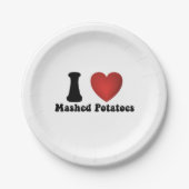 I Liebe Kartoffeln Kartoffeln Erntedank Abendessen Pappteller (Vorderseite)