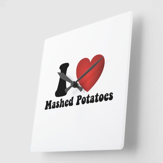 I Liebe Kartoffeln Kartoffeln Erntedank Abendessen Quadratische Wanduhr (Winkel)