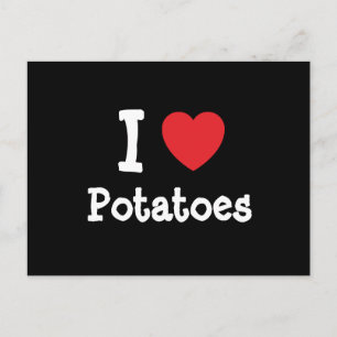 I Liebe Kartoffeln T - Shirt Postkarte