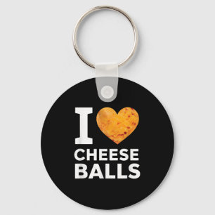 I Liebe Käse Funny Cheeseball Snack Food Lover Schlüsselanhänger