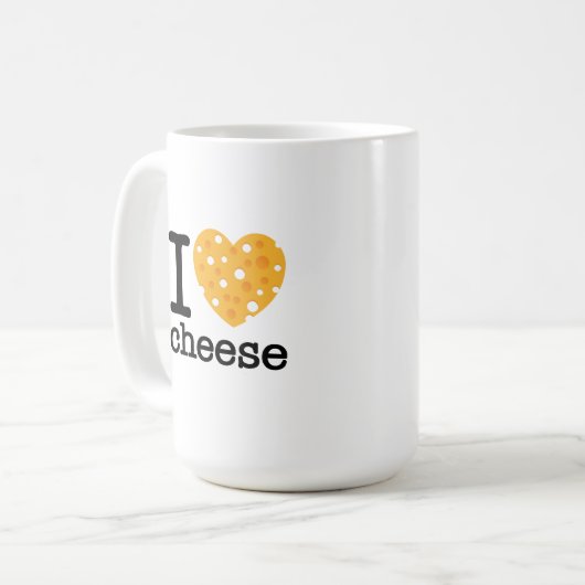 I Liebe-Käse Kaffeetasse (Vorderseite Links)