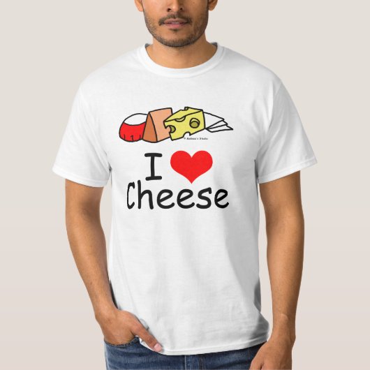 I Liebe-Käse T-Shirt (Vorderseite)