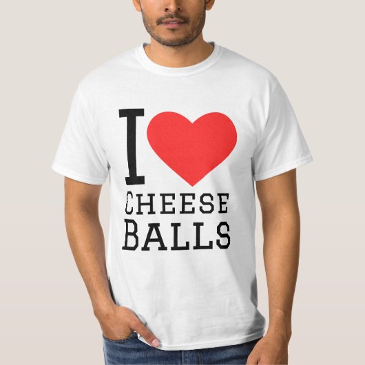 I Liebe Käsebällchen T-Shirt (Vorderseite)