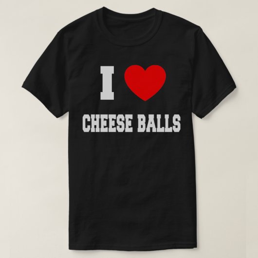 I Liebe Käsebällchen T-Shirt (Design vorne)