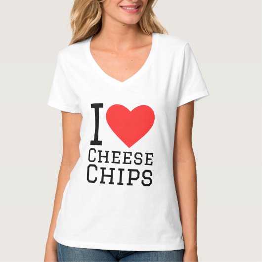 I Liebe Käsechips T-Shirt (Vorderseite)