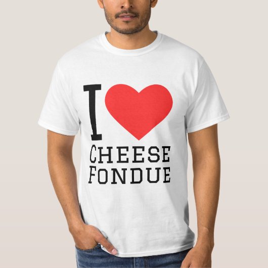 I Liebe Käsefondue T-Shirt (Vorderseite)