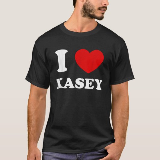 I Liebe Kasey I Heart Kasey Funny Kasey T-Shirt (Vorderseite)