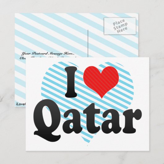 I Liebe Katar Postkarte (Vorne/Hinten)