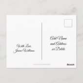 I Liebe Katar Typografie Niedliches Herz in Text Postkarte (Rückseite)