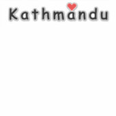 I Liebe Kathmandu Nepal Aufkleber (Vorderseite)