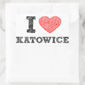 I-Liebe-Katowice Rechteckiger Aufkleber (Tasche)