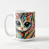 I Liebe Kätzchen Cat Mexican Folk Art Talavera Sty Kaffeetasse (Links)