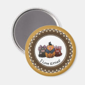 I Liebe Kätzchen Magnet (Vorderseite/Rückseite)