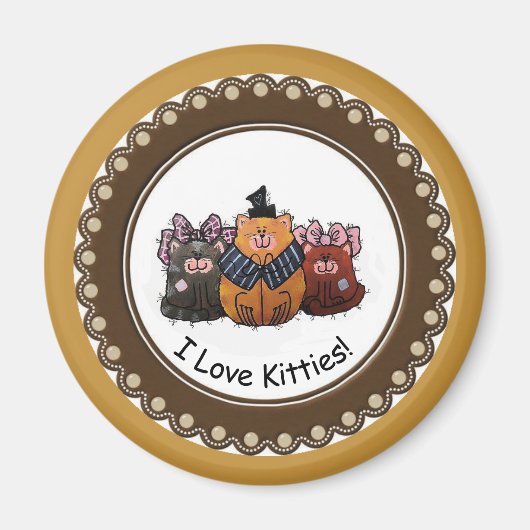 I Liebe Kätzchen Magnet (Vorne)