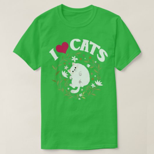 I Liebe Katzen1 T-Shirt (Design vorne)