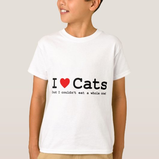 I Liebe-Katzen (aber ich könnte ein ganzes nicht T-Shirt (Vorderseite)