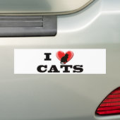 I Liebe-Katzen Autoaufkleber (Auf Auto)