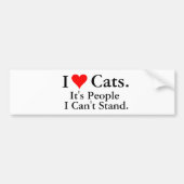 I Liebe-Katzen Autoaufkleber (Vorne)