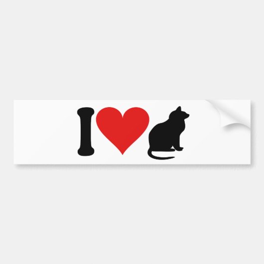 I Liebe-Katzen * Autoaufkleber (Vorne)