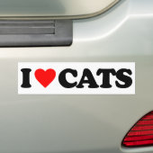 I LIEBE-KATZEN AUTOAUFKLEBER (Auf Auto)