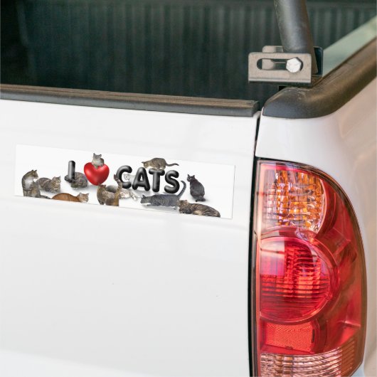 I Liebe Katzen Autoaufkleber (Auf Lkw)