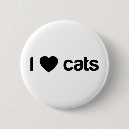 I Liebe-Katzen Button (Vorderseite)