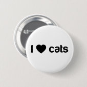 I Liebe-Katzen Button (Vorne & Hinten)