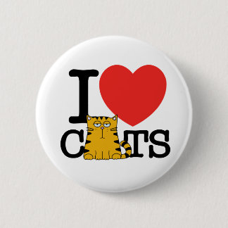 I Liebe-Katzen Button