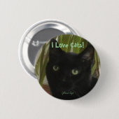 I Liebe-Katzen! Button (Vorne & Hinten)