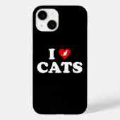 I Liebe Katzen Case-Mate iPhone Hülle (Rückseite)