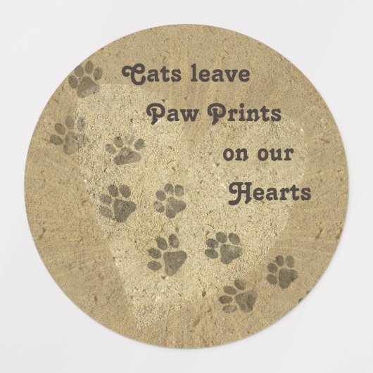 I Liebe Katzen Etiketten (Design 2)