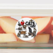 I Liebe Katzen Etiketten (Befestigt)