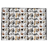 I Liebe-Katzen-Geschenk-Tasche Große Geschenktüte (Rückseite)