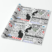 I Liebe Katzen Geschenkpapier (Ungerollt)