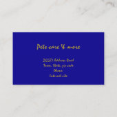 I Liebe Katzen - Gold Visitenkarte (Rückseite)